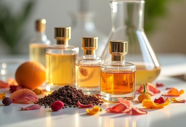 Image of perfume ingredients or lab equipment